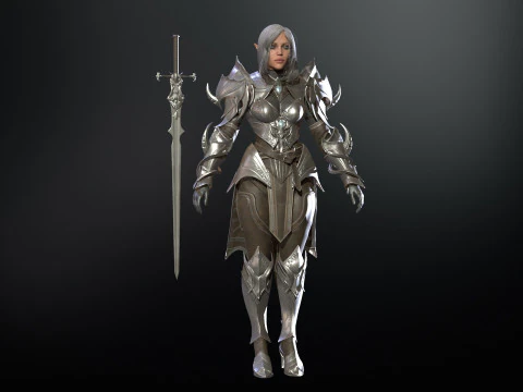 ElfGirlFighter Modelo 3D