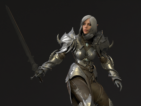 ElfGirlFighter 3D मॉडल