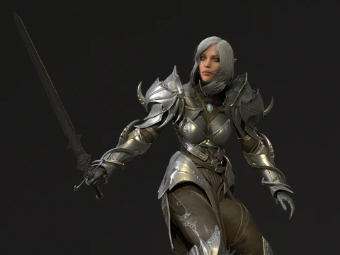 ElfGirlFighter Modelo 3D