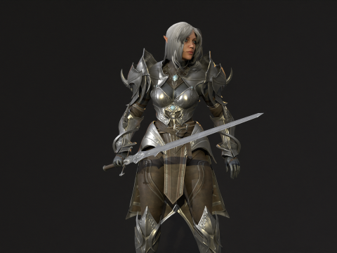 ElfGirlFighter 3D मॉडल