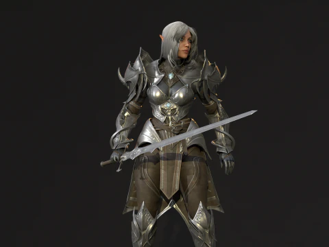 ElfGirlFighter Modelo 3D