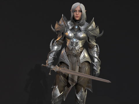 ElfGirlFighter 3D मॉडल