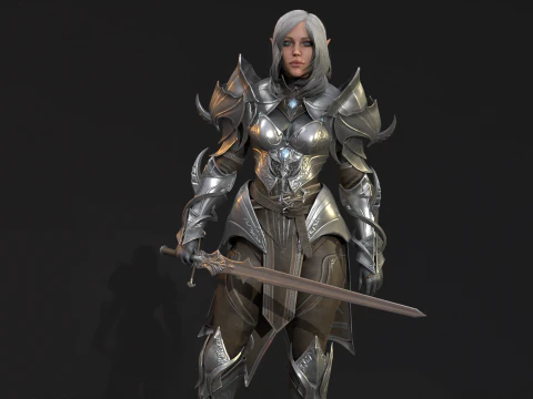 ElfGirlFighter Modelo 3D