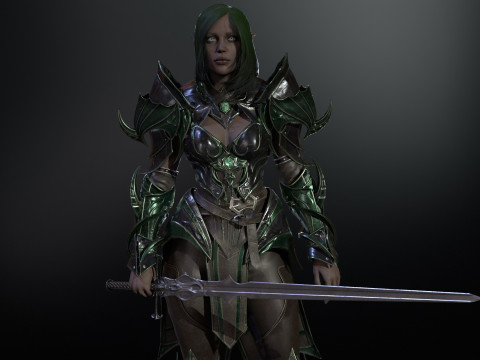 ElfGirlFighter 3D मॉडल