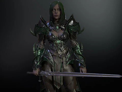 ElfGirlFighter Modelo 3D