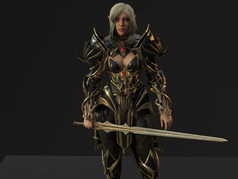 ElfGirlFighter Modelo 3D