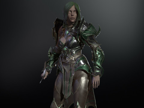 ElfGirlFighter 3D मॉडल