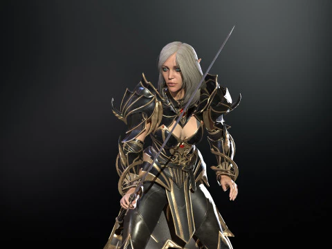 ElfGirlFighter Modelo 3D