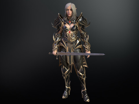 ElfGirlFighter 3D मॉडल