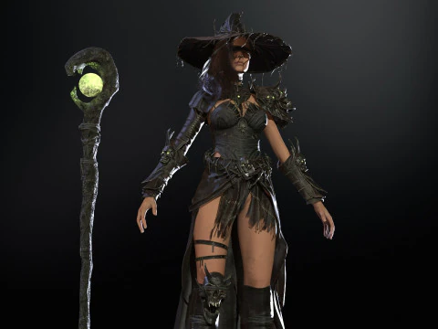 Pacote inicial de bruxa Modelo 3D