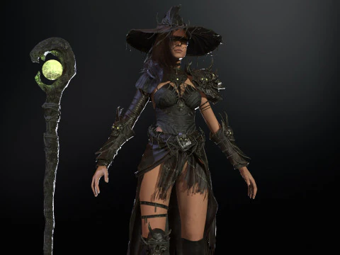 Pacote inicial de bruxa Modelo 3D