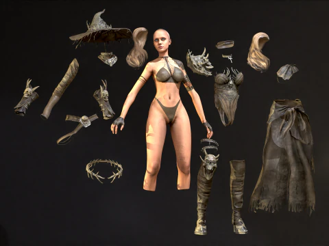 Pacote inicial de bruxa Modelo 3D