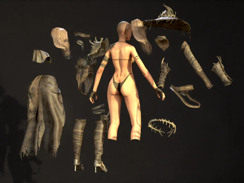 Pacote inicial de bruxa Modelo 3D