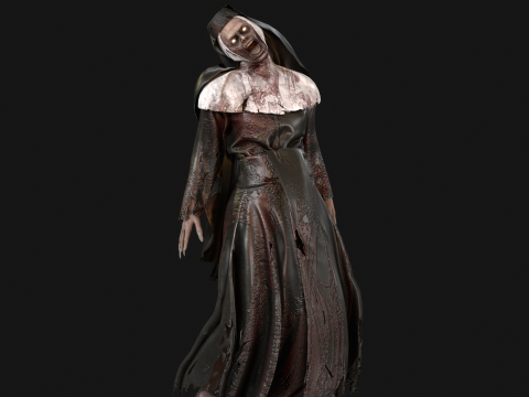 Zombie Nun Model 3D