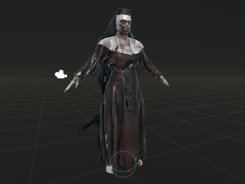 Zombie Nun 3D 모델