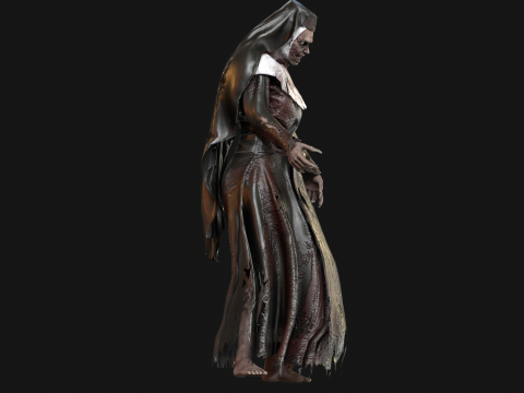 Zombie Nun 3D 모델