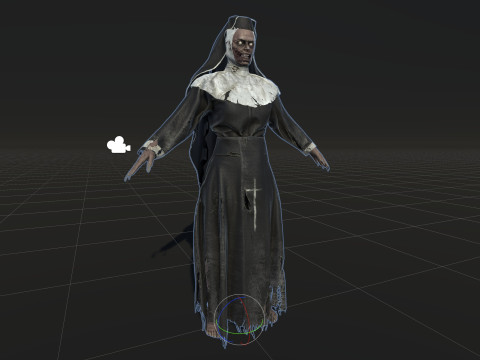 Zombie Nun 3D 모델