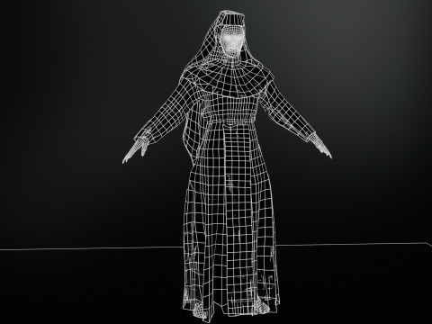 Zombie Nun 3D 모델