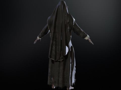 Zombie Nun 3D 모델