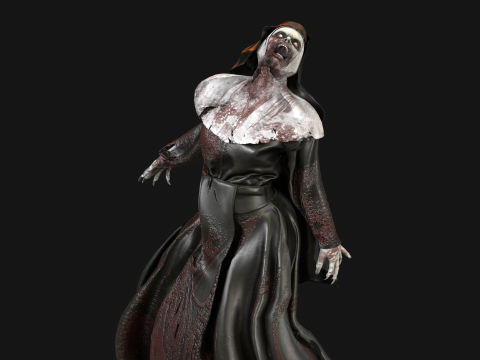 Zombie Nun 3D 모델
