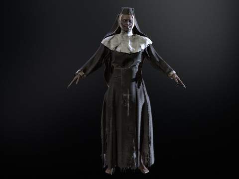 Zombie Nun 3D 모델