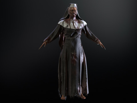 Zombie Nun 3D 모델