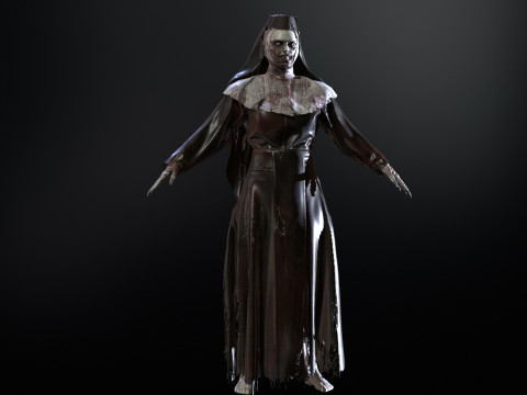 Zombie Nun 3D 모델