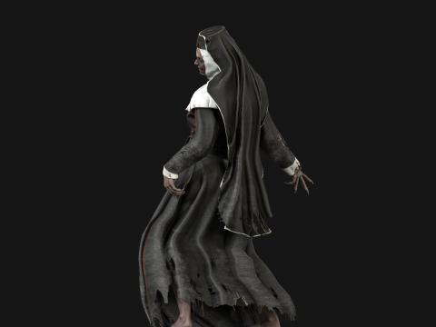 Zombie Nun 3D 모델