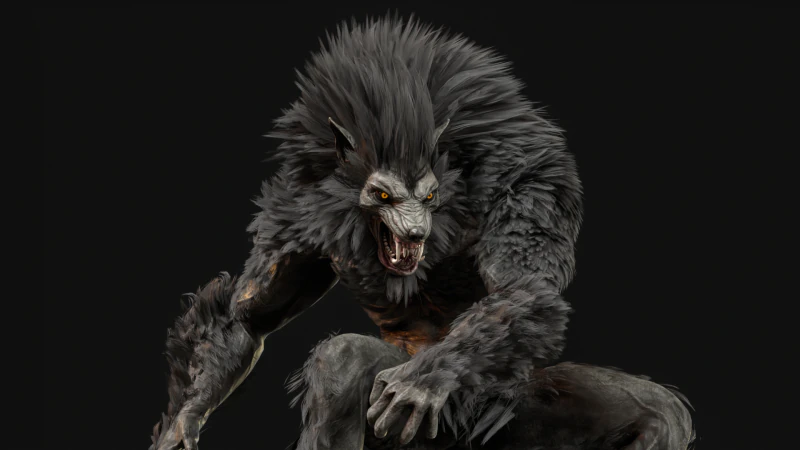 Werewolf Game Ready 3D Model .c4d .max .obj .3ds .fbx .stl .blend 