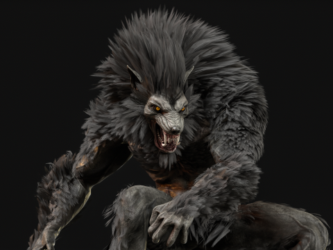 Werewolf Game Ready Model 3D