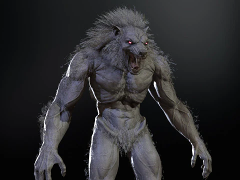 Werewolf Game Ready 3D Model