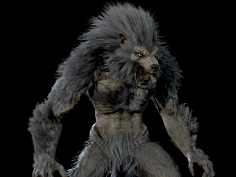 Werewolf Game Ready 3D Model