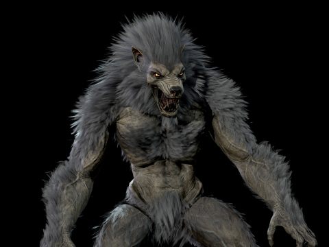 Werewolf Game Ready 3D Model