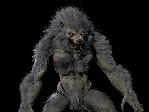 Werewolf Game Ready 3D Model