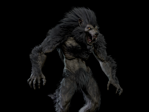 Werewolf Game Ready 3D Model