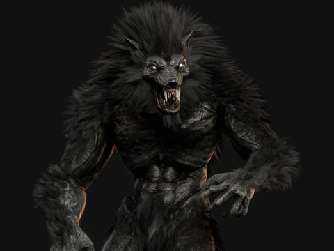 Werewolf Game Ready 3D Model