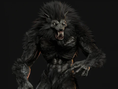 Werewolf Game Ready 3D Model