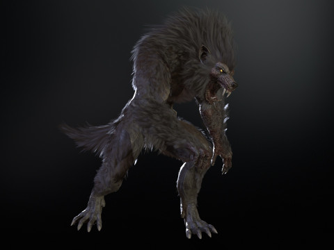 Werewolf Game Ready 3D Model
