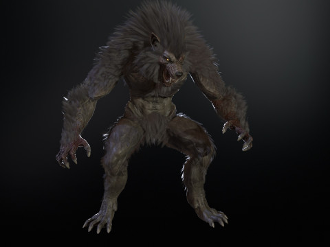 Werewolf Game Ready 3D Model
