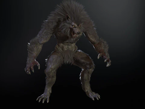 Werewolf Game Ready 3D Model