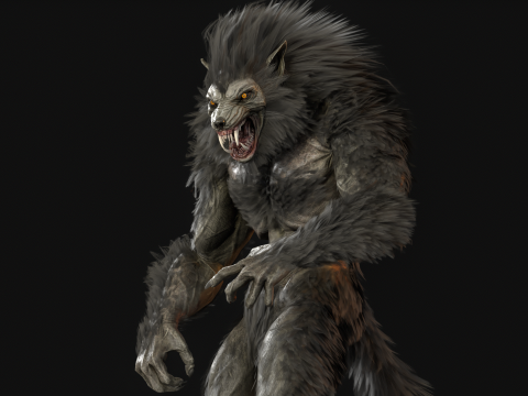 Werewolf Game Ready 3D Model