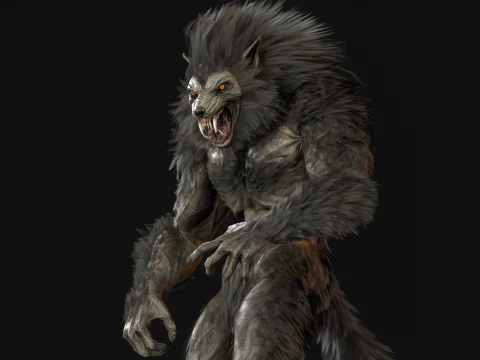 Werewolf Game Ready 3D Model