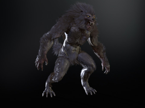 Werewolf Game Ready 3D Model