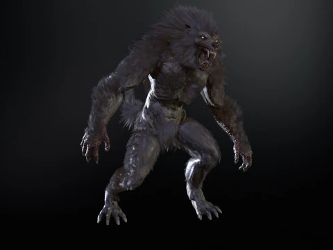 Werewolf Game Ready 3D Model