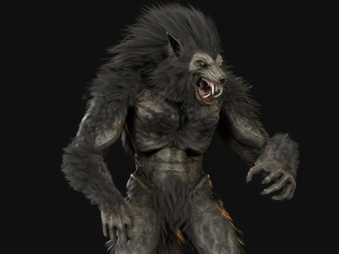 Werewolf Game Ready 3D Model