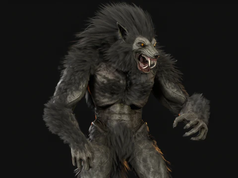 Werewolf Game Ready 3D Model