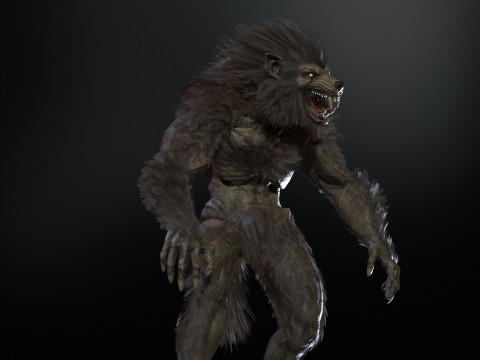 Werewolf Game Ready 3D Model