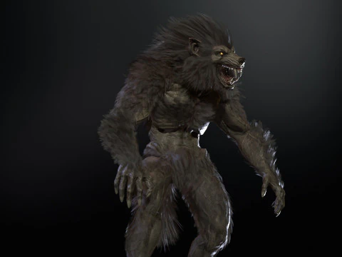 Werewolf Game Ready 3D Model