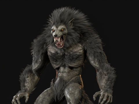 Werewolf Game Ready 3D Model
