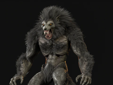 Werewolf Game Ready 3D Model